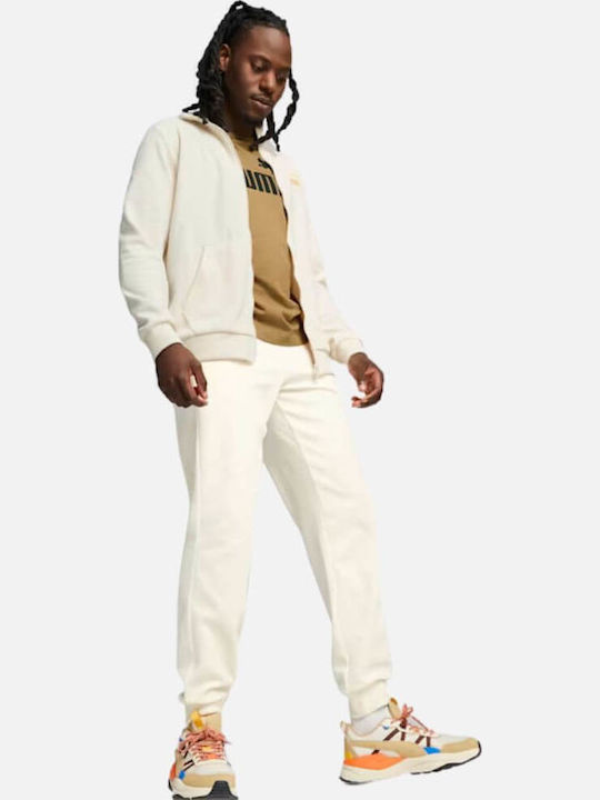 Pantaloni de trening cu Elastic Alb