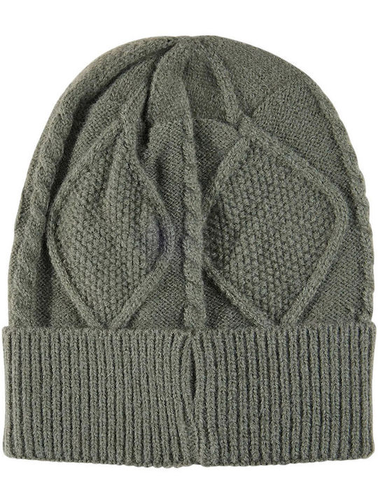 Funky Buddha Beanie Γυναικείος Σκούφος Πλεκτός σε Χακί χρώμα