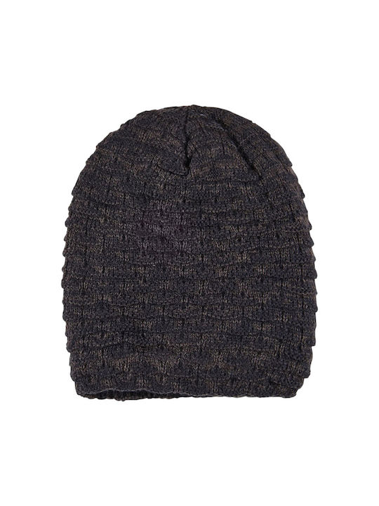 Funky Buddha Beanie Unisex Σκούφος Πλεκτός σε Γκρι χρώμα