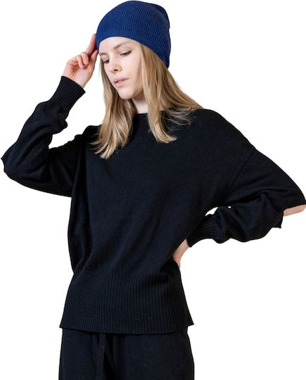 Knitted Beanie Cap Blue