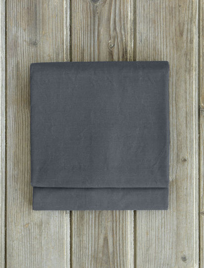 Nima Sheet Semi Double 180x260cm. Unicolors Midnight Gray
