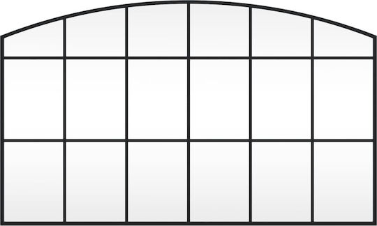 vidaXL Oglindă de Perete cu Negru Ramă din Metalic 60x100cm 1buc