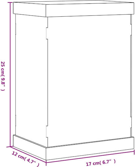 vidaXL Product Display Stand W17xD12xH25cm
