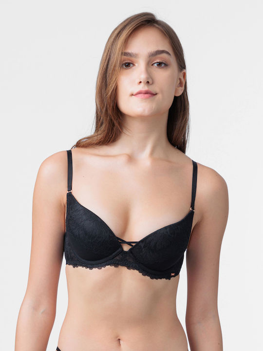 Dorina Plunge Plunge Bra Underwire Black