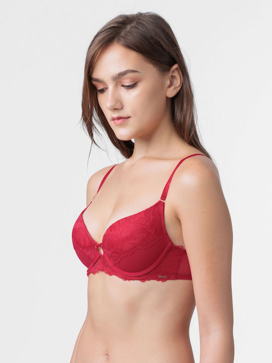 Plunge Plunge Bra Underwire Red
