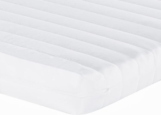 Sofa Bed Single Upholstered with Fabric Yellow with Slats & Mattress 100x200cm