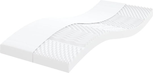 Sofa Bed Single Upholstered with Fabric Black with Slats & Mattress 90x200cm