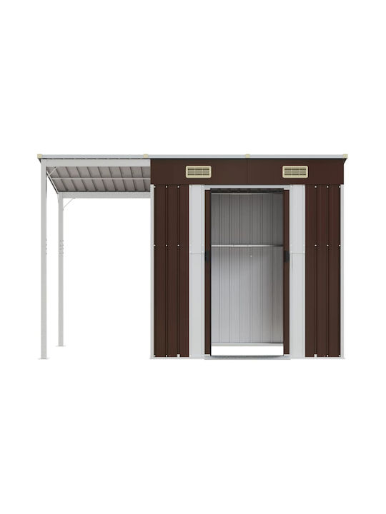 Metallische Gartenhaus Gummierte mit Lüftungsschlitzen M2.77xB1.105xH1.81m