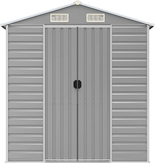 Metallic Garden Shed Galvanized with Air Vents L1.91xW1.3xH1.98m
