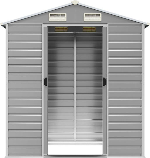 Metallic Garden Shed Galvanized with Air Vents L1.91xW1.3xH1.98m
