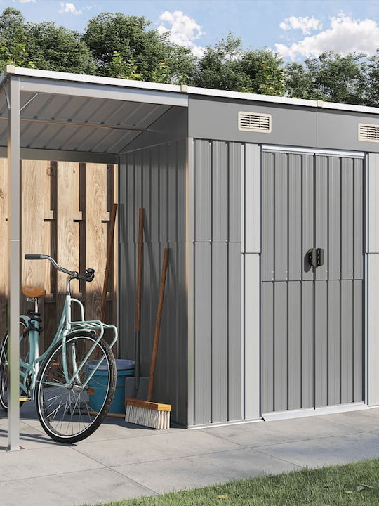 Metallische Gartenhaus Galvanisiert mit Lüftungsschlitzen M2.77xB1.105xH1.81m