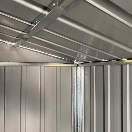 Metallic Galvanized Garden Shed with Air Vents L1.91xW3xH1.98m