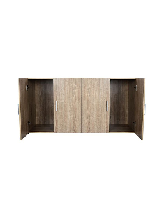 HomeMarkt Fernanda Rectangular Loft Closet made of Particleboard in Beige Color 120x42cm HM352.02 1pcs