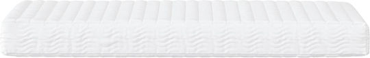 Canapea Pat Single din Lemn Masiv Galben cu Lamele & Saltea 100x200cm