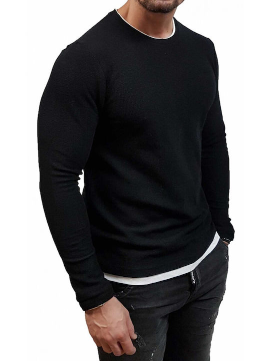 Cover Jeans Men's Long Sleeve Blouse Black