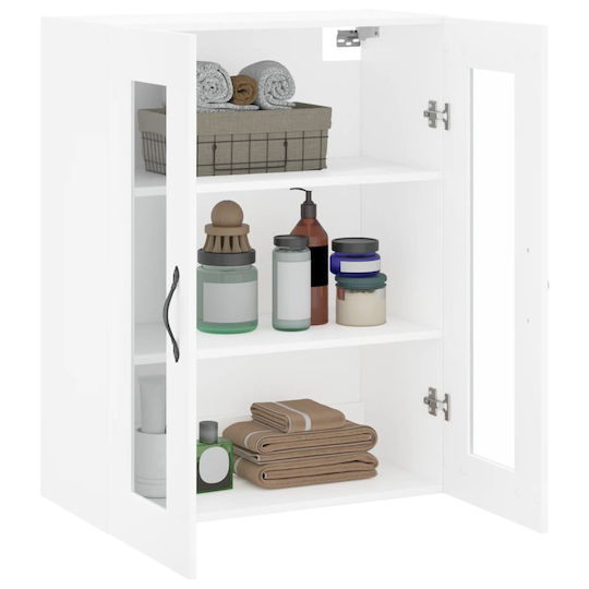 vidaXL Badezimmerschrank B69.5xT34xH90cm Weiß