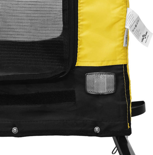 vidaXL Cosul pentru transport câine până la 45kg Galben M124xL66xA65cm.
