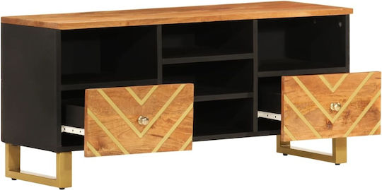 TV Stand Made of Solid Wood Brown L100xD33.5xH46cm