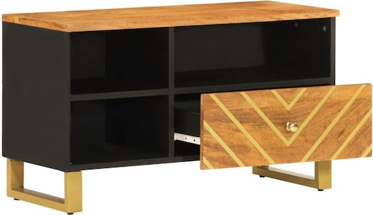 TV Stand Made of Solid Wood Brown L80xD33.5xH46cm