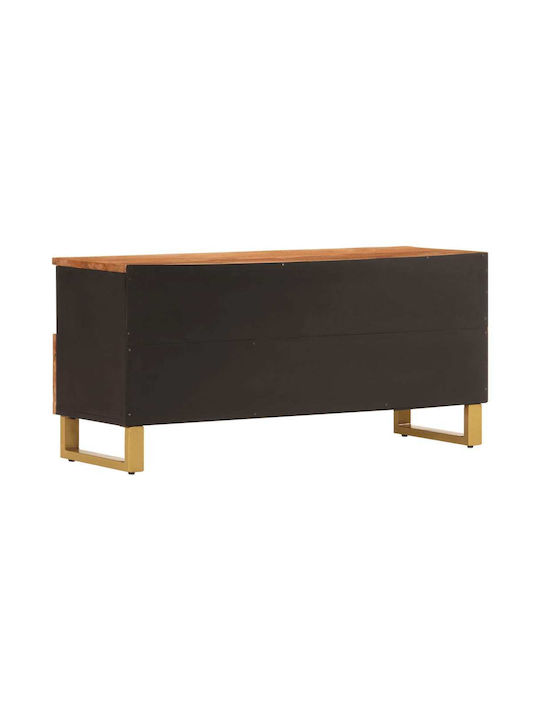 TV Stand from Solid Wood Brown L100xW33.5xH46cm