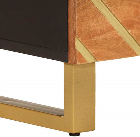TV Stand Made of Solid Wood Brown L100xD33.5xH46cm
