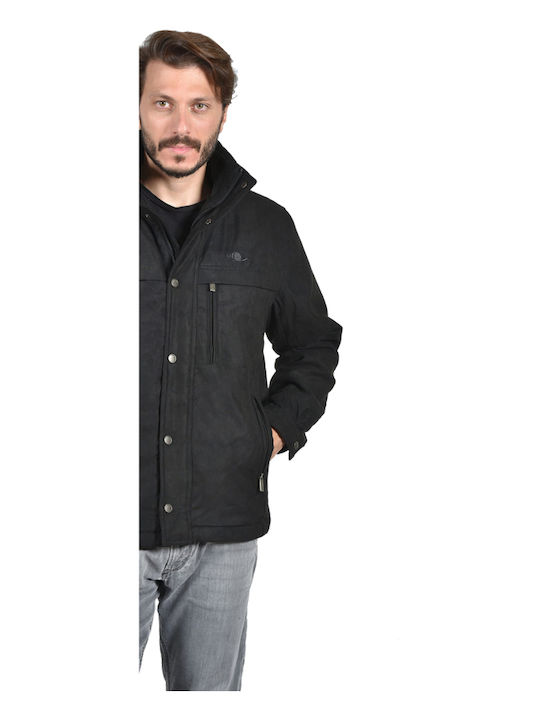 Castor Herren Winter Jacke Lässig Schwarz