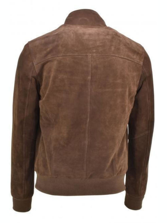 Blusotto Men's Winter Bomber Jacket Brown