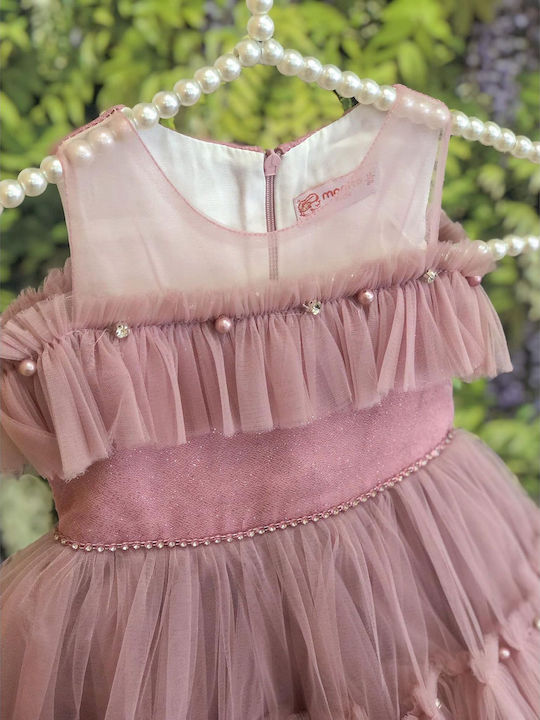 Extan Bebe Mädchen Kleid Tüll Rosa