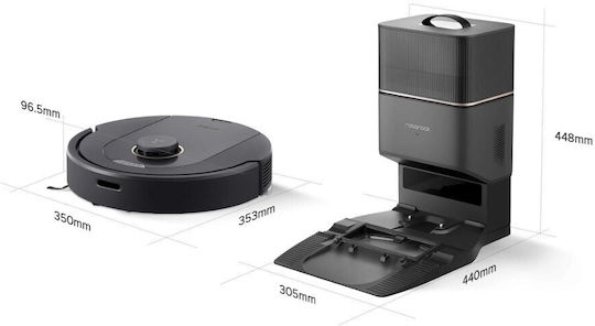 Roborock Q5 Pro+ Σκούπα Ρομπότ με Αυτονομία έως 240min και Κάλυψη Χώρου έως 300τ.μ. Μαύρη