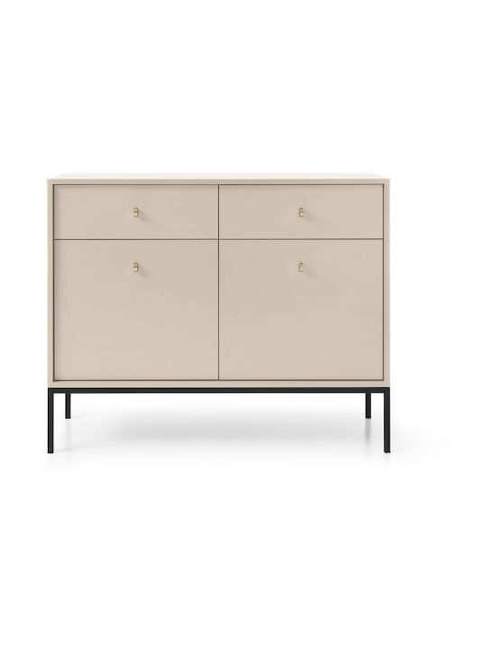 Sideboard Mono Wooden with Drawers Beige 103x39x83cm