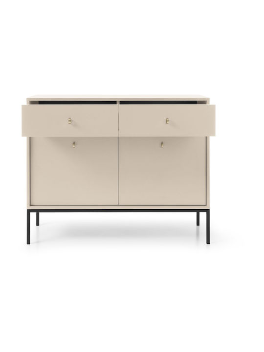 Sideboard Mono Wooden with Drawers Beige 103x39x83cm