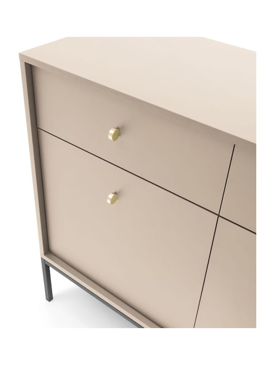 Sideboard Mono Wooden with Drawers Beige 103x39x83cm