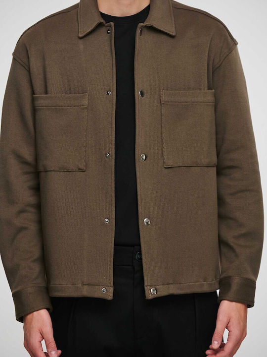 Μακρυμάνικo Overshirt Χακί