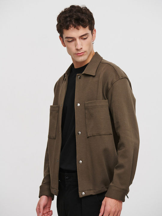 Μακρυμάνικo Overshirt Χακί