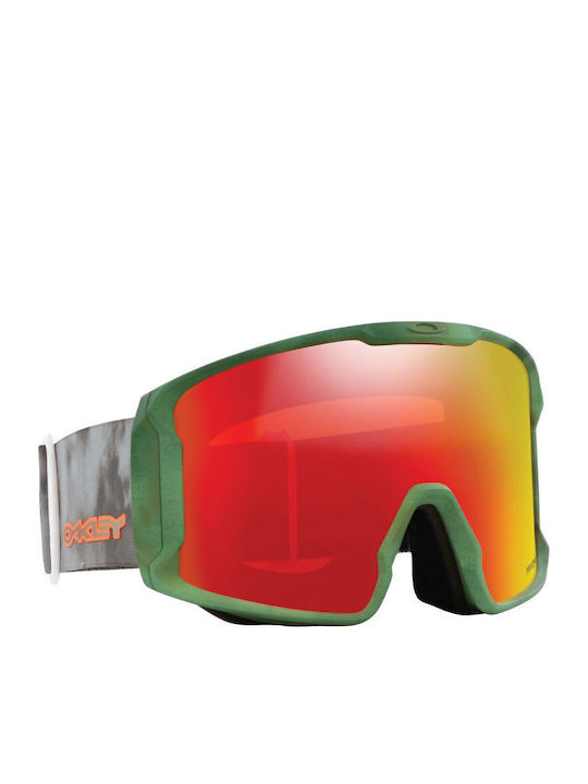 Oakley Line Miner Ski & Snowboard Goggles Kids Gray with Lens in Red Color Oakley Line Miner Ski & Snowboard Goggles Kids Gray with Lens in Red Color