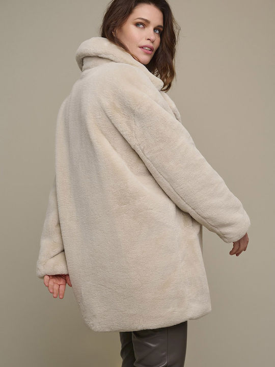 Rino&Pelle Women's Short Fur Ecru