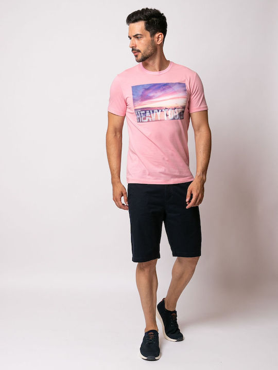 Heavy Tools Men's Short Sleeve T-shirt Pink