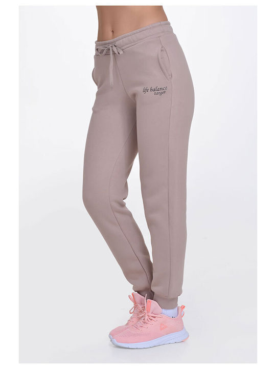 Target Damen-Sweatpants Beige Vlies