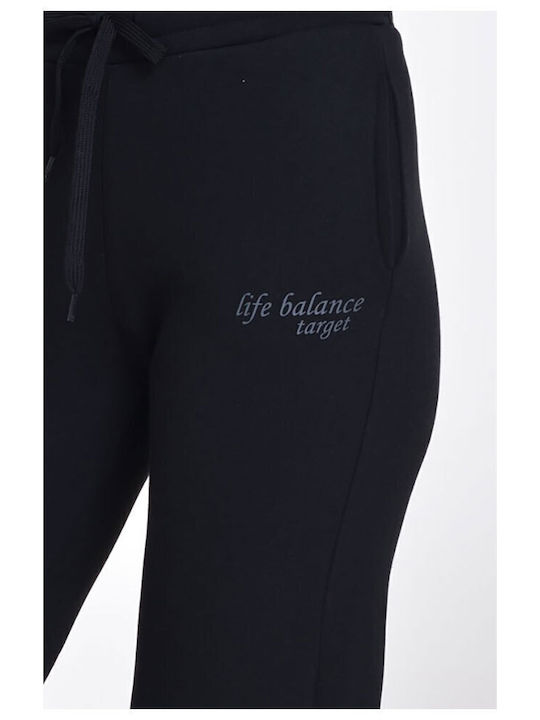 Παντελόνι Φόρμας Fleece Μαύρο