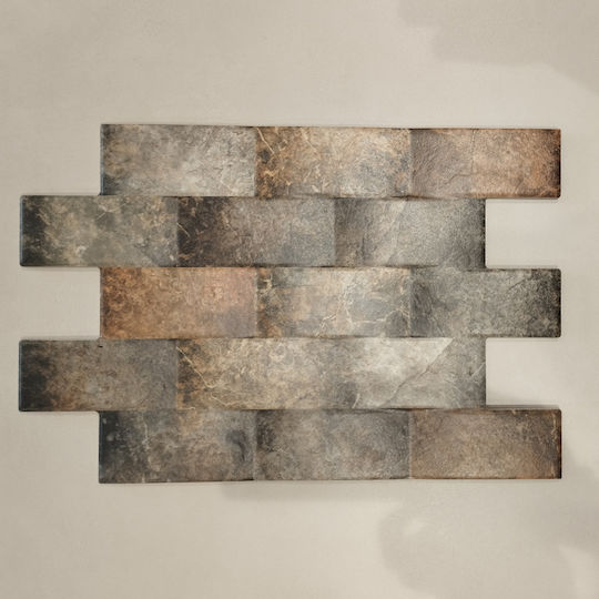 Bestile Zafiro Musgo Wall Interior Matte Ceramic Tile 48x32cm Brown
