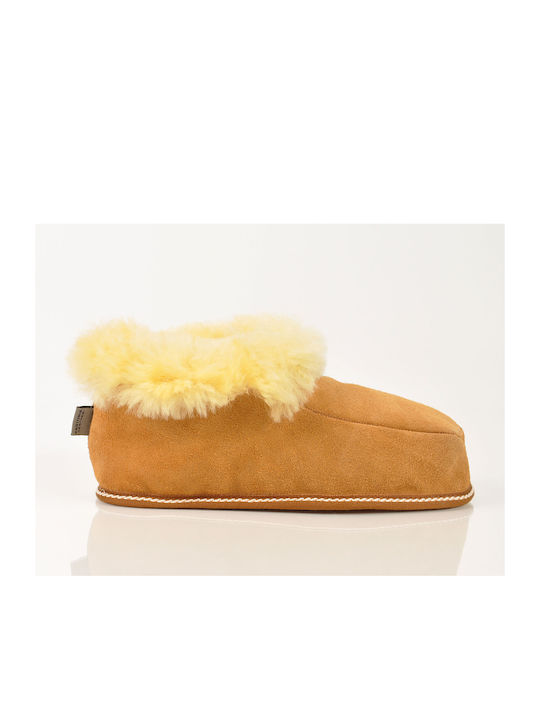 MRDline Women's Slippers with Fur Brown