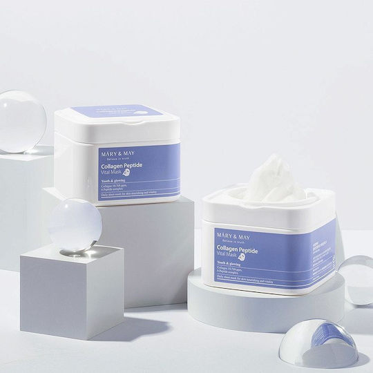 Mary & May Collagen Peptide Vital Face Αnti-aging Mask 30pcs