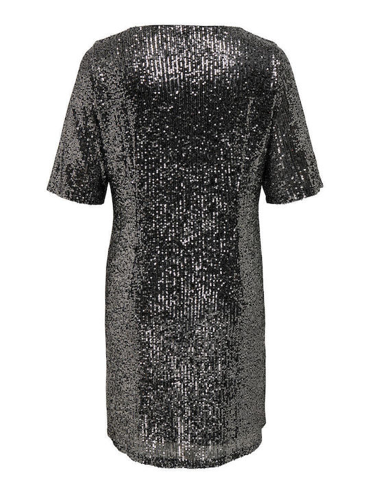 Only Mini Abendkleid Silber