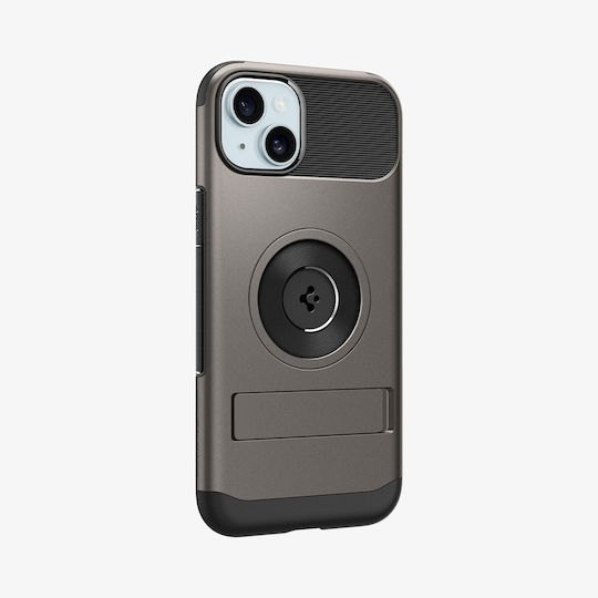 Spigen Slim Armor MagFit Back Cover Plastic 2mm Gunmetal (iPhone 15)
