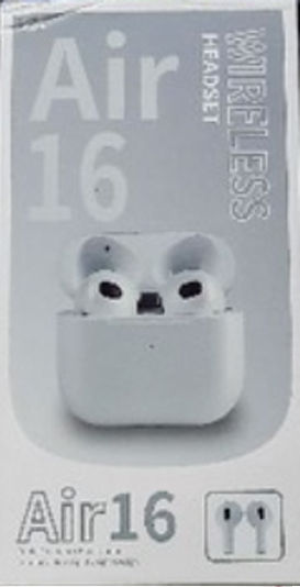 TWS Air16 In-Ear Bluetooth-Freisprecheinrichtung Kopfhörer mit Ladeetui Weiß