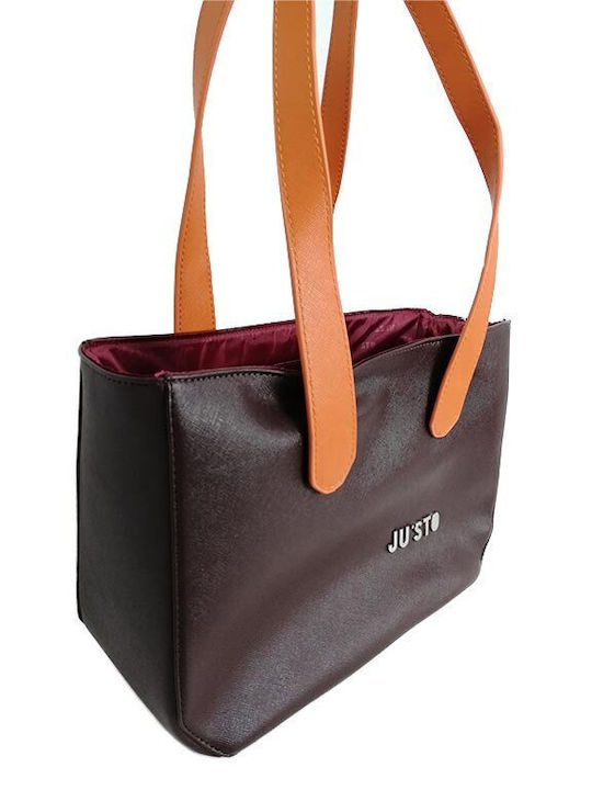 Ju'sto J-Lady 34 x 22 x 10 cm Damen Tasche Schulter Braun