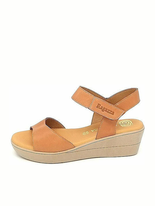 Ragazza Women's Leather Platform Shoes Beige