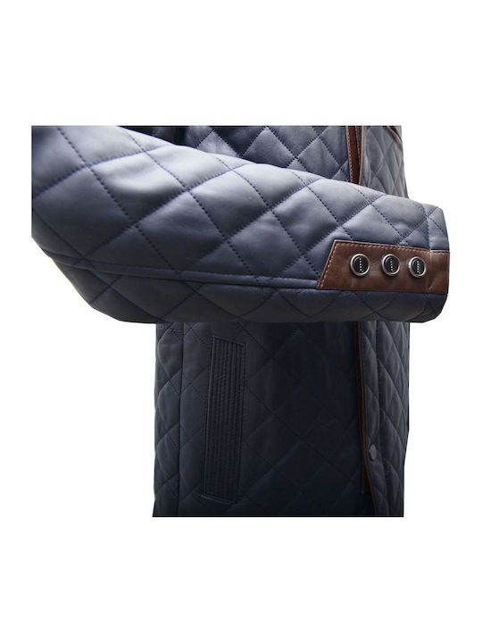 Lederjacke Jacke Blau