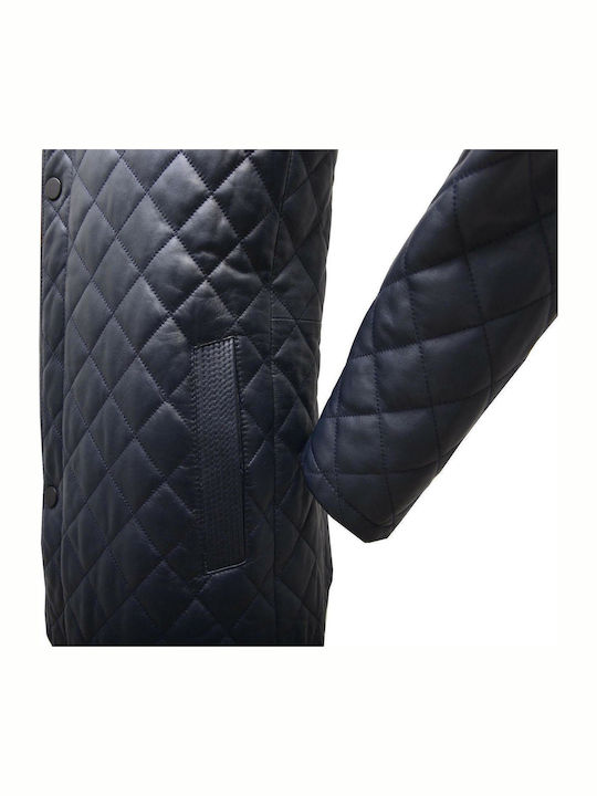 Lederjacke Jacke Blau