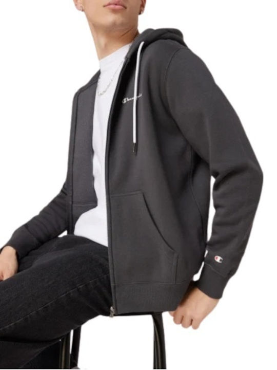 Champion Men's Sweatshirt Jacket with Hood Gray